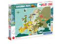 Puzzle enfant, Exploring Maps 250 pièces - Europe - Monuments et Merveilles - Clementoni - 29062