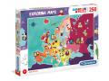 Puzzle enfant, Exploring Maps 250 pièces - Europe - Célébrités - Clementoni - 29061