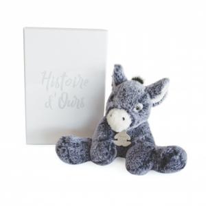 Peluche sweety mousse petit modèle - ane - taille 25 cm - boîte cadeau - Histoire d'ours - HO3002
