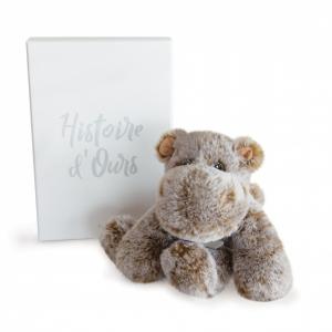 Peluche sweety mousse petit modèle - hippo - taille 25 cm - boîte cadeau - Histoire d'ours - HO3003
