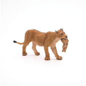 Lionne avec lionceau - Dim. 14,5 cm x 3,5 cm x 6,5 cm - Papo - 50043