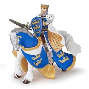 Cheval du roi Arthur bleu - Dim. 14 cm x 7,5 cm x 9,5 cm - Papo - 39952