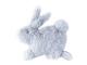 Petit doudou plat lapin bleu Emma - Position allongée 15 cm, Hauteur 10 cm
