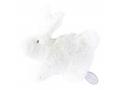 Petit doudou plat lapin blanc Emma - Position allongée 15 cm, Hauteur 10 cm - Dimpel - 886236