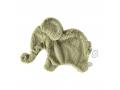 Éléphant doudou vert Oscar - Position allongée 42 cm, Hauteur 25 cm - Dimpel - 884936