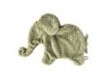 Éléphant doudou vert Oscar - Position allongée 42 cm, Hauteur 25 cm - Dimpel - 884936