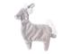 Doudou attache-tétine baby alpaca attache tetine greige Lulu - Position allongée 42 cm, Hauteur 25 cm