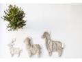 Doudou attache-tétine baby alpaca attache tetine blanc Lulu - Position allongée 42 cm, Hauteur 25 cm - Dimpel - 824005