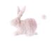 Doudou musical lapin rose Emma - Position allongée 25 cm, Hauteur 15 cm