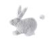 Doudou musical lapin gris clair Emma - Position allongée 25-Position allongée 15 cm