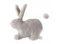 Doudou musical lapin beige-gris Emma - Position allongée 25 cm, Hauteur 15 cm - Dimpel - 885976