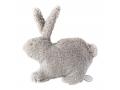 Doudou musical lapin beige-gris Emma - Position allongée 25 cm, Hauteur 15 cm - Dimpel - 885976