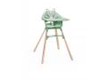 Chaise haute bébé Clikk vert et coussin - Stokke - BU226