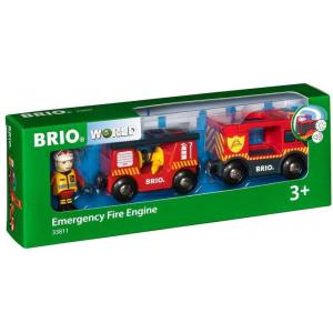 Camion de pompiers son et lumière - Thème Pompier police - Age 3 ans + - Brio - 33811