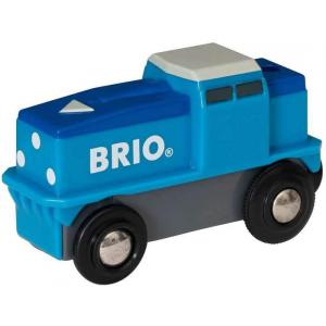 Locomotive de fret bleue a pile - Thème Transport de marchandises - Age 3 ans + - Brio - 33130