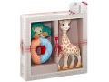 Création classique - composition 5 (Sophie la girafe + hochet Pouet ) sac cadeau et carte dans le coffret pour acco - Vulli - 000012