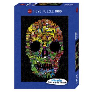 Puzzle 1000p P. A. M. F. Doodle Skull Heye - Heye - 29850
