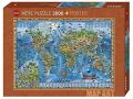 Puzzle 2000p Map Art Amazing World Heye - Heye - 29846