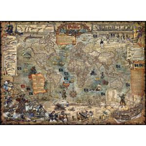 Puzzle 2000p Map Art Pirate World Heye - Heye - 29847