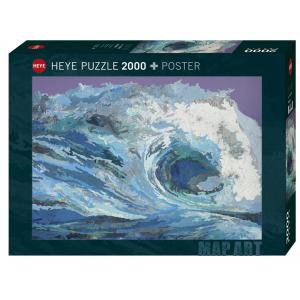 Puzzle 2000p Map Art Wave Heye - Heye - 29872