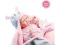 Pink Soft Body La Newborn dans Bunny Bunting et accessoires. Corps souple nouveau-né. Costume rose avec couverture. - Berenguer - 18789