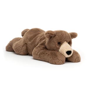 Peluche Woody Bear Lying - L: 21 cm x l : 65 cm x H: 20 cm - Jellycat - WO1LB