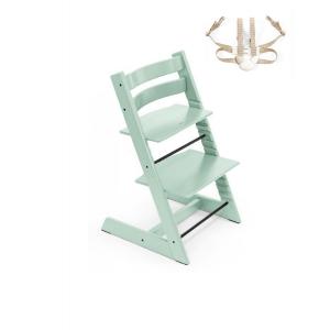 Stokke - BU349 - Chaise Tripp Trapp vert menthe avec harnais (453007)