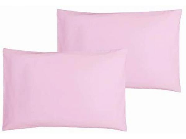 Ot x2 taies d'oreiller bébé - dimensions 40x60 cm - coloris rose