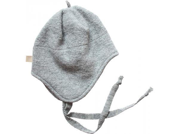 Bonnet en laine walk-mütze boiled wool hat grey - grey - unique