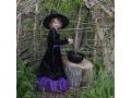 Vera la sorcière velours, robe et chapeau , Taille EU 104-116 - Ages 4-6 years - Great Pretenders - 33095