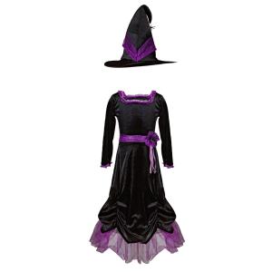 Great Pretenders - 33097 - Vera la sorcière velours, robe et chapeau , taille EU 116-128 - 6-8 ans (454660)