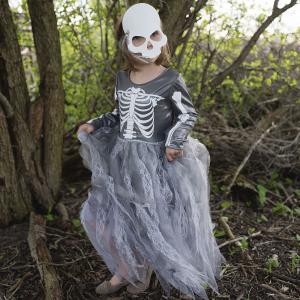 Robe squelette avec masque, Taille EU 92-104 - Ages 2-4 years - Great Pretenders - 33163