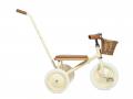 Tricycle crème avec panier et casque crème étoiles - Banwood - BU5
