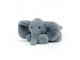 Peluche Huggady Elephant - l : 12 cm x H: 22 cm