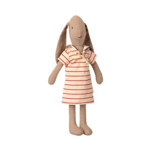 Maileg - 16-1200-00 - Bunny size 2, Striped dress (460954)