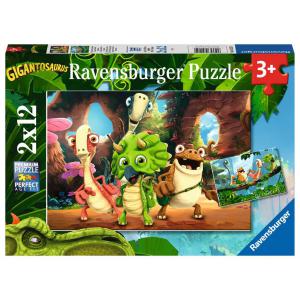 Puzzles 2x12  pièces -  La petite bande de dinosaures / Gigantosaurus - Ravensburger - 05125