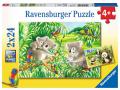 Puzzles enfants - Puzzles 2x24 pièces - Mignons koalas et pandas - Ravensburger - 07820