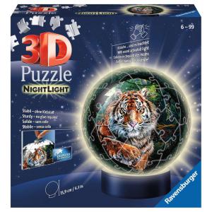 Puzzle 3D Ball 72 pièces illuminé - Les grands félins - Ravensburger - 11248