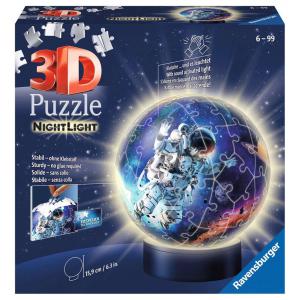Puzzle 3D Ball 72 pièces illuminé - Les astronautes - Ravensburger - 11264