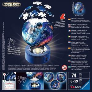 Ravensburger - 11264 - Puzzle 3D Ball 72 pièces illuminé - Les astronautes (461272)