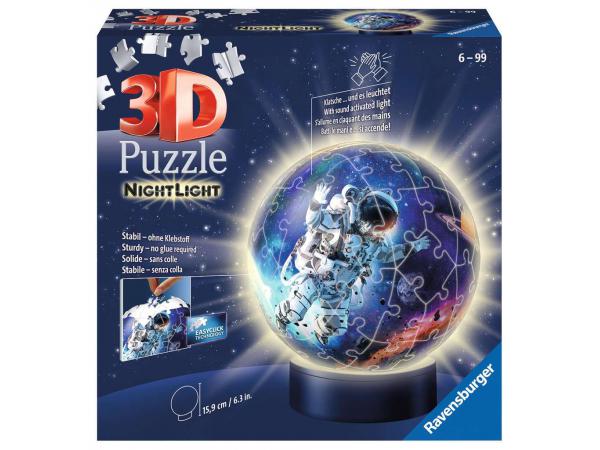 Puzzle 3d ball 72 pièces illuminé - les astronautes