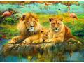 Puzzles adultes - Puzzle 500 pièces - Lions dans la savane - Ravensburger - 16584