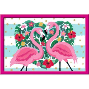 Peinture Numéro d'art - grand - Flamingos amoureux - Ravensburger - 28770