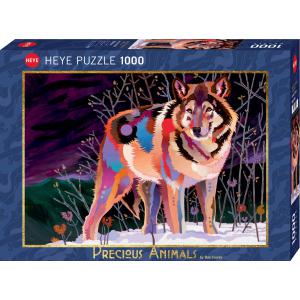 Puzzle 1000p Precious Animals Night Wolf Heye - Heye - 29939
