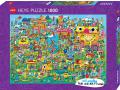 Puzzle 1000p P. A. M. F. Doodle Village Heye - Heye - 29936