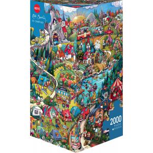 Puzzle 2000 pièces triangular go camping - Heye - 29930