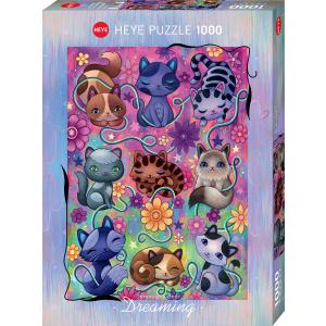 Puzzle 1000 pièces dreaming kitty cats - Heye - 29955