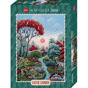 Puzzle 2000 pièces exotic garden wildlife paradise - Heye - 29958