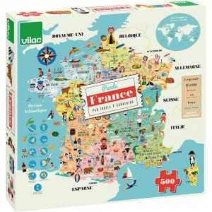Carte de France puzzle 300 Pcs Ingela P.A - Vilac - 7618