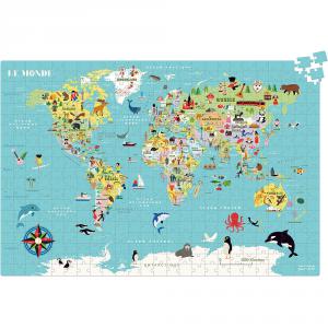 Carte du Monde puzzle 500 Pcs Ingela P.A - Vilac - 7619
